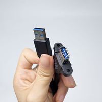 Cable de Extensión USB Personalizado de Alta Calidad, Macho a Hembra, con Montaje en Panel con Tornillos, Adaptador USB Tipo A