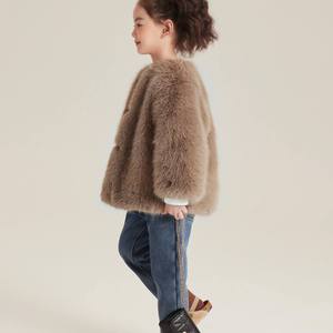 Giacca in Peluche alla Moda in Stile Coreano - <span class=keywords><strong>Cappotto</strong></span> per Bambini e Bambine Senza Bottoni, Spesso e Caldo, in <span class=keywords><strong>Pelliccia</strong></span> Sintetica - Product Image 5