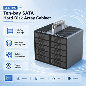 Box Esterno per 10 Dischi Rigidi SATA III, 10Gbps USB3.2 Type-C, per HDD/SSD da 2.5/3.5 Pollici, Case in Alluminio ad Alta Capacità - Product Image 5