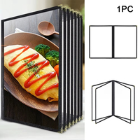 Precio de fábrica PVC transparente A4 plata esquina receta libro a la carta bebidas lista menú Carpeta para restaurante cafetería
