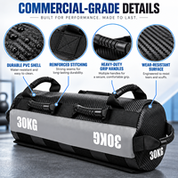 Sac de sable de fitness en tissu PVC, étanche, 10-30 kg, pour équipement d'entraînement de force en salle de sport commerciale, fourni par l'usine OEM