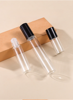 Vente en gros de bouteilles à rouleaux en verre ambré de 1ml à 10ml pour le parfum sérum de soin de la peau à l'huile essentielle avec rouleau en acier inoxydable pour boule