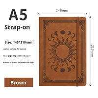 Carnet à spirales A5 en similicuir avec sangle, 100 feuilles, 100 g/m², impression UV, logo personnalisable, haute qualité