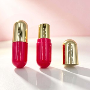 Mini Tubo de Lápiz Labial en Forma de Cápsula, Envase de Plástico Vacío Personalizado para Lápiz Labial, Tubo de Bálsamo Labial ABS para Envasado de Cosméticos - Product Image 1