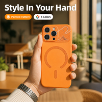 Coque de téléphone tendance au design circulaire artistique, motif peint, logo personnalisé, en TPU PC pour iPhone 17 Pro Max, étui souple et fin