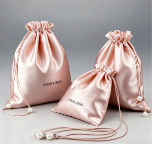 Bolsa de Satén Personalizada a Prueba de Polvo con Cordón, Bolsa de Almacenamiento de Satén, Bolsa Protectora Personalizada para Joyería, Pelucas, Zapatos, Cosméticos, Promoción - Product Image 3