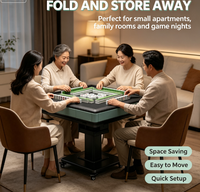 Table de jeu de mahjong automatique pliable pour la maison, faible bruit, mélange stable