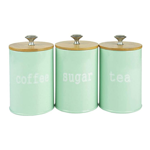 Recipiente de Cerámica para Almacenamiento de Café, Azúcar y Té, con Acabado Crema, Personalizable - Product Image 3
