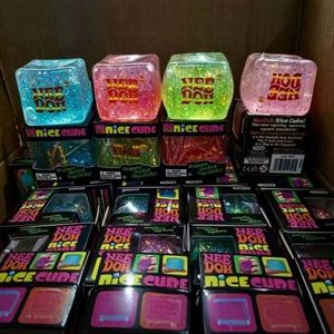 Needoh <b>Rubber</b> Luminous Ice Cubes Squeeze Toy Stress-relief Slow-rebound Sensory Decompression <b>Blocks</b> Individually - Product Image 1