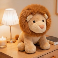 Peluche lion assis mignon, crinière douce et moelleuse, rembourrage en coton PP, pattes lestées, cadeau adorable pour enfants et décoration intérieure