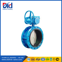 DIDLINK Vanne papillon manuelle à bride 4 pouces DN250, siège EPDM, conception concentrique à sandwich, corps en fonte ductile pour applications aquatiques, OEM