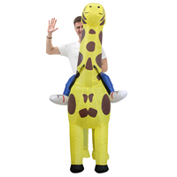 Costume de girafe gonflable pour adulte. Convient pour une taille de 1,5 à 2 m. Parfait pour Noël, le cosplay, les fêtes, les spectacles sur scène et les bals masqués.