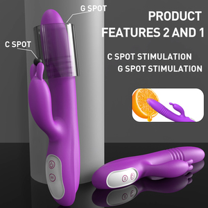 Vibrador de Conejo LIL MERMAID con Doble Motor, Estimulador de Punto <span class=keywords><strong>G</strong></span> y Clítoris, 9 Velocidades, Movimiento Telescópico, Juguetes Sexuales para Mujeres - Product Image 4