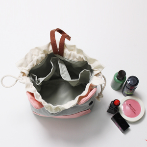 Custom Small <strong>Drawstring</strong> <strong>Makeup</strong> Pouch Fashionable Canvas Toiletry <strong>Bag</strong> With Zipper Closure for Travel Cosmetics Packing - Product Image 6
