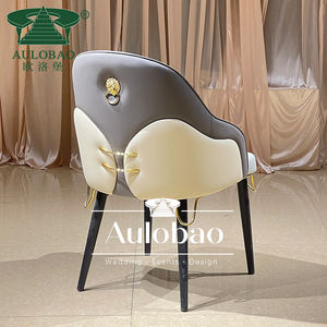 เก้าอี้รับประทานอาหารสไตล์นอร์ดิกหุ้มหนังสีน้ำเงินสำหรับร้านอาหาร - Product Image 4