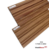 VIWELL Décor E04 117MM Panneau mural composite d'intérieur Panneau mural Wps en plastique imperméable pour hôtel Emboîtement facile