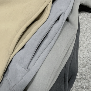 custom logo blank men's cotton <b>thick</b> <b>fleece</b> oversized drop shoulder hoodies streetwear plus size pullover hoodies - Product Image 4