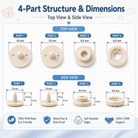 Boutons-pression personnalisés avec logo, attaches POM pour vêtements de mode pour tout-petits, vêtements pour enfants, combinaisons et bodys pour bébés