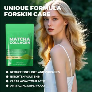 Kollagen-Matcha-Peptide Kollagen-Matcha-Pulver Bio-Grünsaftpulver Meeresprotein-Matcha-Pulver mit Kollagen Großpackung - Product Image 3