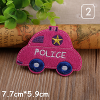 Patchs brodés mignons de voitures de dessins animés à thermocoller pour vêtements d'enfants, patchs décoratifs pour vestes et pantalons
