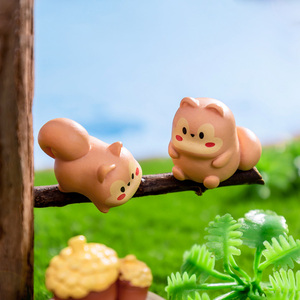 Piccoli accessori da giardino figurina Mini animali in resina in miniatura scoiattolo in resina per giardino paesaggio vaso da giardino fai da te torta decorazioni - Product Image 5