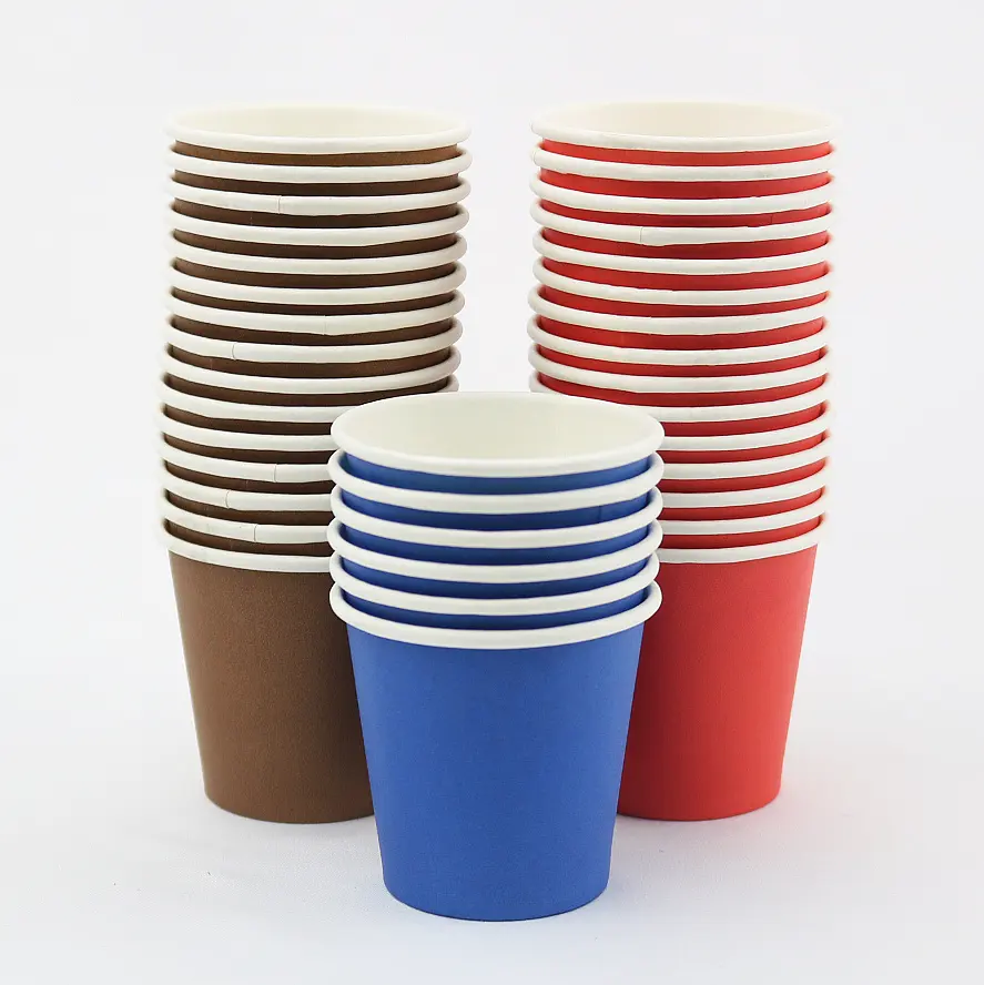 China Manufacturer Takeway Hot Drinking Disposable 8oz Custom Logo 9oz Coffee Paper Cups