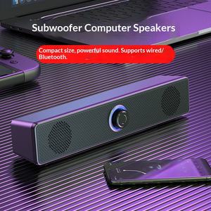 Barra de Sonido con Cable Bluetooth, Altavoz para el Hogar y Escritorio, Altavoz Estéreo con Bajos Dobles para Computadora - Product Image 2