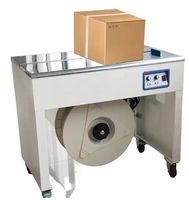 Machine d'emballage de bureau à grande vitesse en acier inoxydable - Machine de cerclage électrique à double moteur pour emballage sous film rétractable