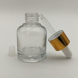 Frasco cuentagotas de aceite esencial de vidrio gris claro con logotipo personalizado, 20ml, 30ml, frascos de pipeta de suero vacíos de 1 oz con cuentagotas - Product Image 4