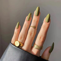 Lujo Color puro ataúd bailarina prensa en las uñas 24 piezas venta al por mayor estilo francés uñas postizas logotipo personalizado etiqueta privada