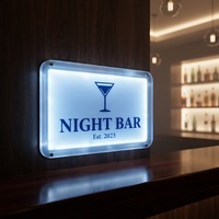 En gros OEM ODM Enseigne en acrylique à éclairage périphérique dimmable, Luminaire de porte LED mural facile à installer pour Salon, Fête, Maison, Affichage Commercial