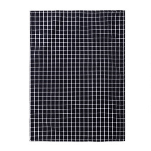 Serviettes de cuisine en coton pur à carreaux noirs et rayures blanches 48x65cm, absorbantes, pour usage domestique - Product Image 4