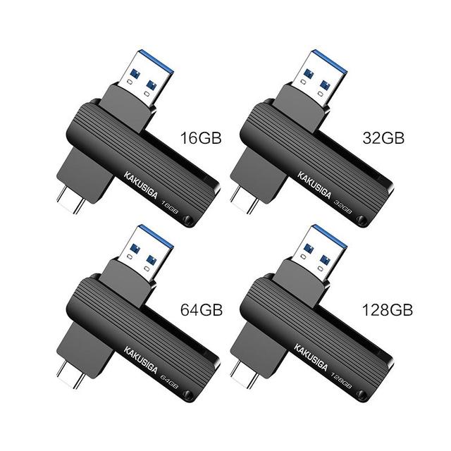KAKUSIGA Factory Direct High Quality Flash Drive,Type-C+USB Dual Interface,for PC Laptop Car Smart TV HD Player External Storage