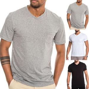 Magliette da <span class=keywords><strong>uomo</strong></span> <span class=keywords><strong>con</strong></span> scollo a v <span class=keywords><strong>con</strong></span> tasca nuove magliette estive da <span class=keywords><strong>uomo</strong></span> in cotone poliestere - Product Image 1
