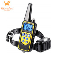 Heiß begehrtes, wiederaufladbares, wasserdichtes Anti-Bell-Halsband mit Vibrations-, Ton- und Elektroschockfunktion für intelligentes Hundetraining