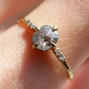 Top Selling <b>Vintage</b> 14K Rose <b>Gold</b> Pepper Diamond Wedding <b>Ring</b> High End Design Engagement <b>Ring</b> - Product Image 2