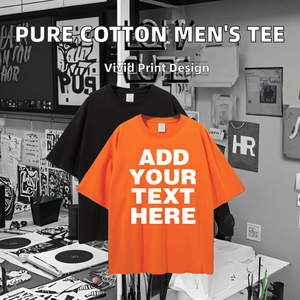 Camiseta Lisa de Algodón Puro de 200 Gramos de Alta Calidad al por Mayor para Hombre, Corte Regular, con Logotipo de Impresión Digital Personalizada - Product Image 2