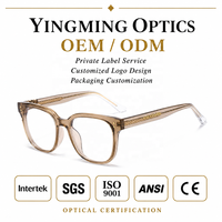 Lunettes d'ordinateur carrées classiques grises anti-lumière bleue, monture TR90, montures de lunettes en acétate, montures de lunettes de vue, vente en gros