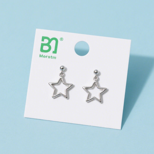 Individuell Bedruckte Papier-Ohrstecker-Karten mit Schmuckmarkenlogo für ein Paar Ohrstecker Modische Verpackung - Product Image 2