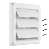 Grille de ventilation murale extérieure en plastique anti-insectes avec diffuseur à grille métallique pour système de ventilation HVAC mural