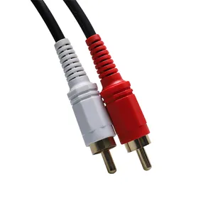 2RCA公到2 RCA公电缆双音频电缆影音插孔影音电缆DVD电视光盘声音放大器