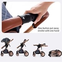 Fournisseur de la Chine Poussette de luxe pour bébé 3 en 1 Poussette pliante bidirectionnelle haute landau pour bébé avec siège auto