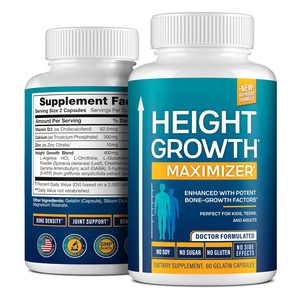 <strong>Height</strong> Growth Natural Dietary <strong>Supplement</strong> For Adult Bone Strength &amp; Improved Bone Density 60 Capsules - Product Image 1