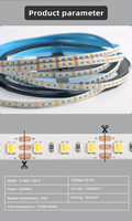 Bande LED SMD 2835 haute luminosité 12V 24V DC, 3000K 4000K 6000K, 120 LED, PCB en cuivre flexible, télécommande, pour aménagement paysager, fabrication OEM