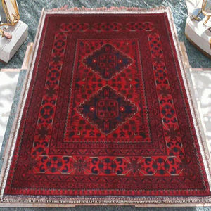 Tapis de cuisine et de salle de bain moderne en coton lavable antidérapant, peluche douce, poils coupés, décoration de vacances, entrée, 2x6 pieds, rouge, tapis de Noël - Product Image 3