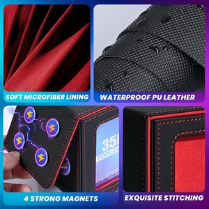 Juzi Cao Cấp Bền Lưu Trữ Lớn Công Suất 100 Kinh Doanh Thẻ Lưu Trữ Hộp Thẻ Tcg Ma Thuật Thẻ Boong Hộp Với Xem Cửa Sổ - Product Image 4