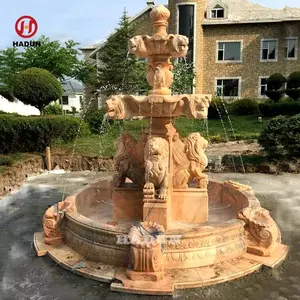 Modern yard decoration marble water features fountain outdoor garden with wholesale price