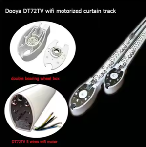 Tuya Smart Home Système de rideau électrique Alexa <span class=keywords><strong>Google</strong></span> Home Connectivity DT72TV Motor Track Set Intégré Wi-Fi Plastique Plaine - Product Image 3