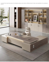 Bureau de direction moderne en forme de L, luxueux et modulaire, construction robuste en bois, design écologique