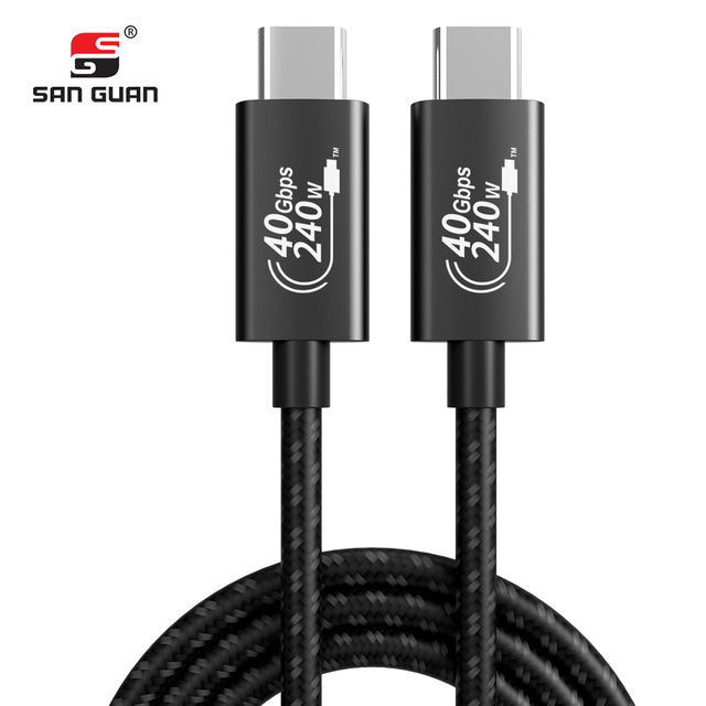 Short USB C Cable, PD 240W USB 4.0 Fast Charging Cord, 40Gbps Data Transfer, 8K 60Hz Video Display for Thunderbolt 3/4 /MacBook